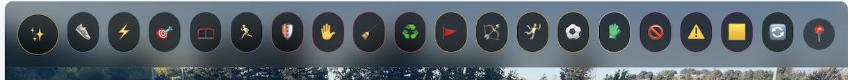 Fullscreen annotation icon bar